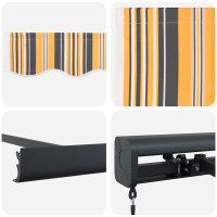 Produktbild för Utdragbar markis Flerfärgsdesign 350 x 250 cm