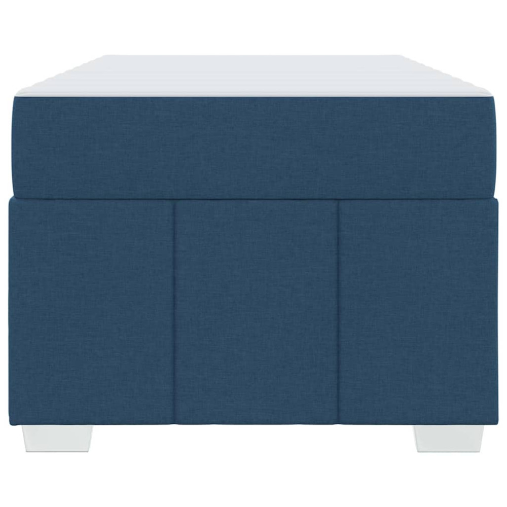 Produktbild för Sängram med madrass Blå 120 x 190 cm tyg