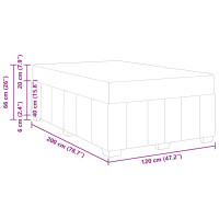 Produktbild för Sängram med madrass Mörkbrun 120 x 200 cm tyg