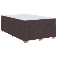 Produktbild för Sängram med madrass Mörkbrun 120 x 200 cm tyg