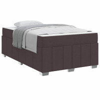 Produktbild för Sängram med madrass Mörkbrun 120 x 200 cm tyg