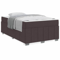 Produktbild för Sängram med madrass Mörkbrun 120 x 200 cm tyg