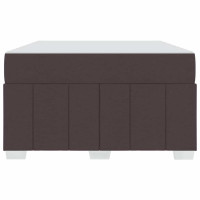 Produktbild för Sängram med madrass Mörkbrun 120 x 200 cm tyg