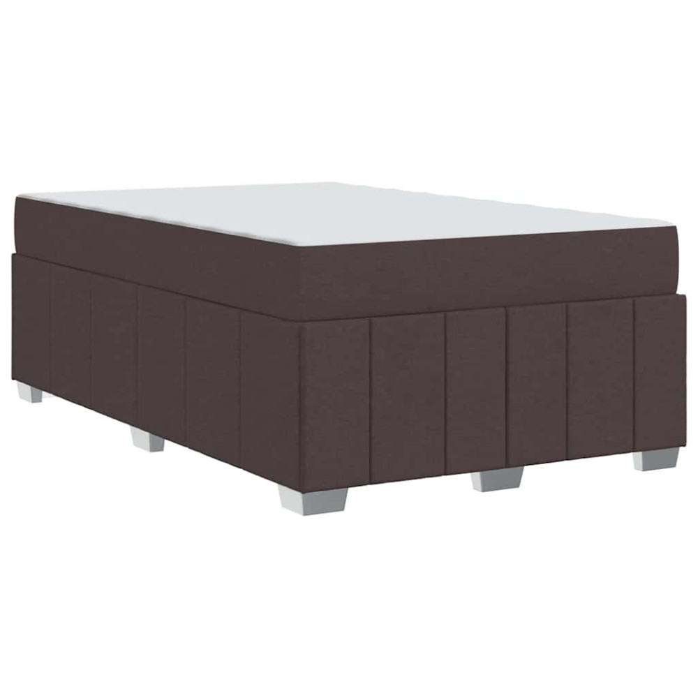 Produktbild för Sängram med madrass Mörkbrun 120 x 200 cm tyg
