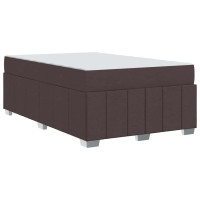 Produktbild för Sängram med madrass Mörkbrun 120 x 200 cm tyg