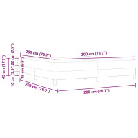 Produktbild för Bäddfjäder med madrass Blå 200 x 200 cm tyg