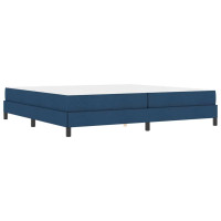 Produktbild för Bäddfjäder med madrass Blå 200 x 200 cm tyg
