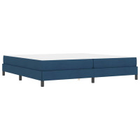 Produktbild för Bäddfjäder med madrass Blå 200 x 200 cm tyg