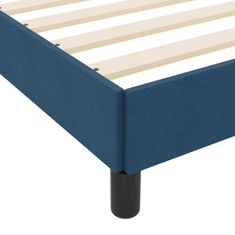 Produktbild för Bäddfjäder med madrass Blå 200 x 200 cm tyg