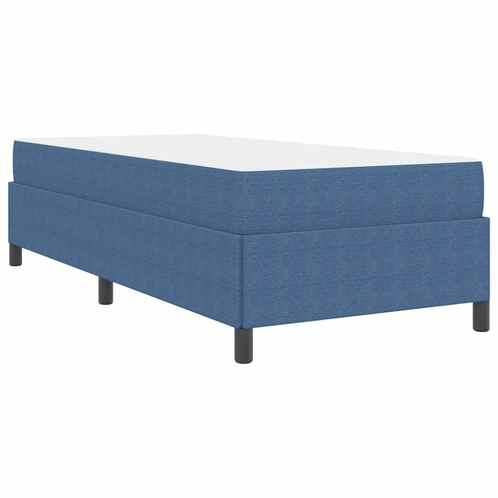 Produktbild för Sängram med madrass Blå 100 x 200 cm tyg