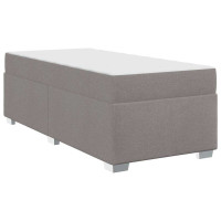 Produktbild för Sängram med madrass Taupe 100 x 200 cm tyg