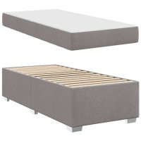 Produktbild för Sängram med madrass Taupe 100 x 200 cm tyg