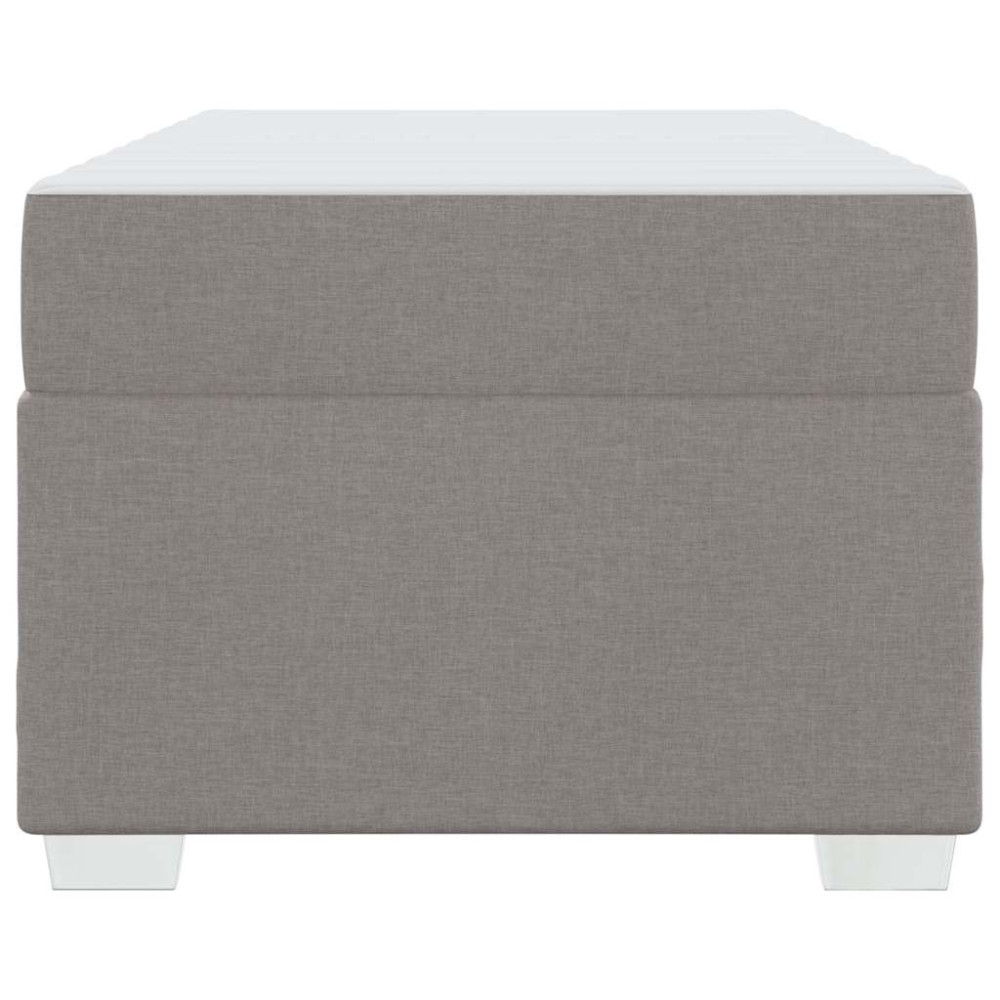 Produktbild för Sängram med madrass Taupe 100 x 200 cm tyg