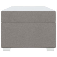 Produktbild för Sängram med madrass Taupe 100 x 200 cm tyg