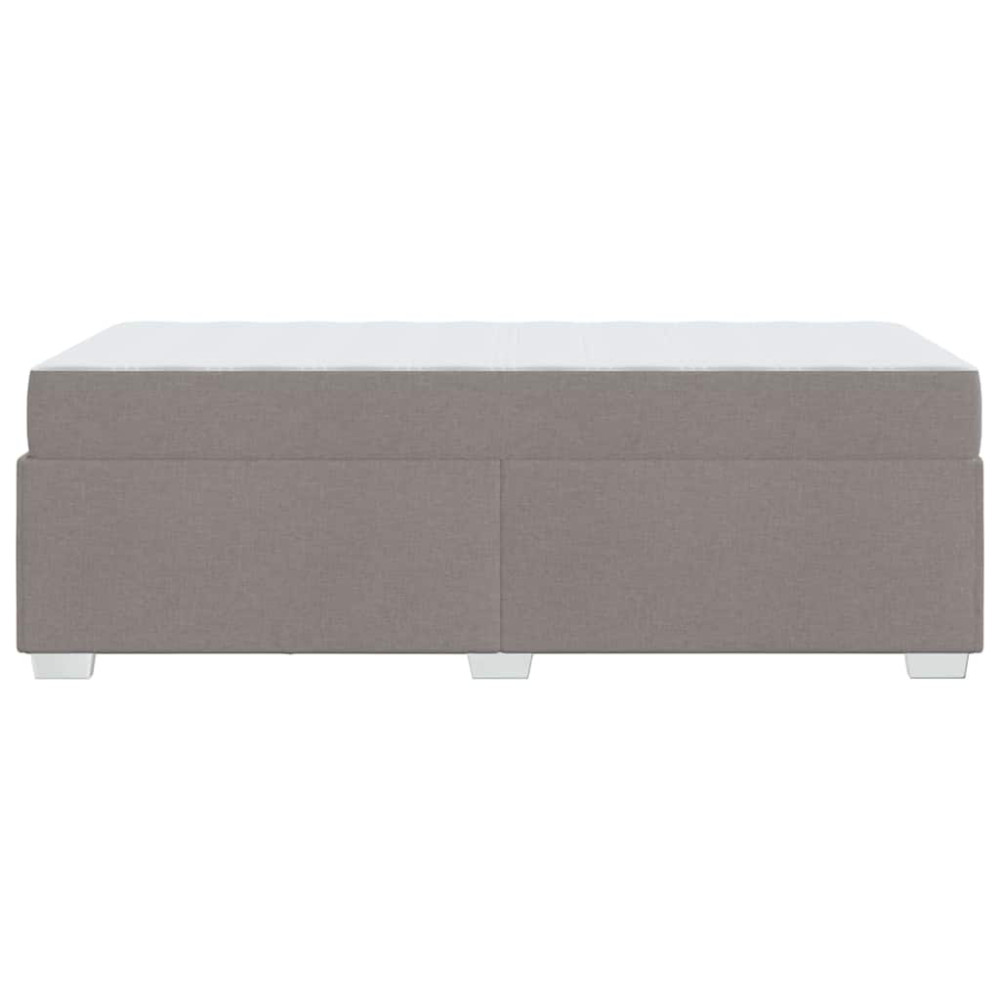 Produktbild för Sängram med madrass Taupe 100 x 200 cm tyg
