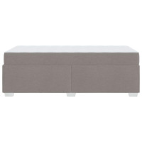 Produktbild för Sängram med madrass Taupe 100 x 200 cm tyg