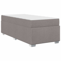 Produktbild för Sängram med madrass Taupe 100 x 200 cm tyg