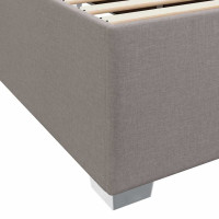 Produktbild för Sängram med madrass Taupe 100 x 200 cm tyg