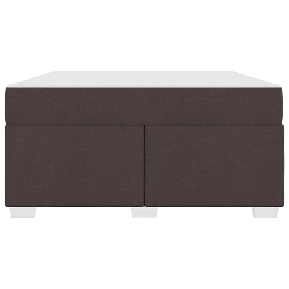 Produktbild för Sängram med madrass Mörkbrun 160 x 200 cm tyg