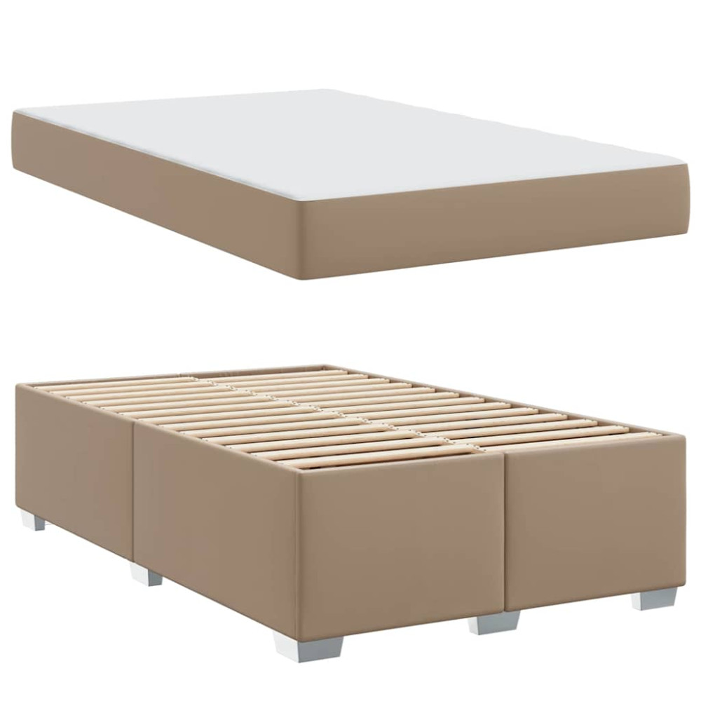 Produktbild för Sängram med madrass Cappuccino 120 x 200 cm tyg
