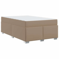 Produktbild för Sängram med madrass Cappuccino 120 x 200 cm tyg