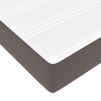 Produktbild för Sängram med madrass Grå 160 x 200 cm tyg