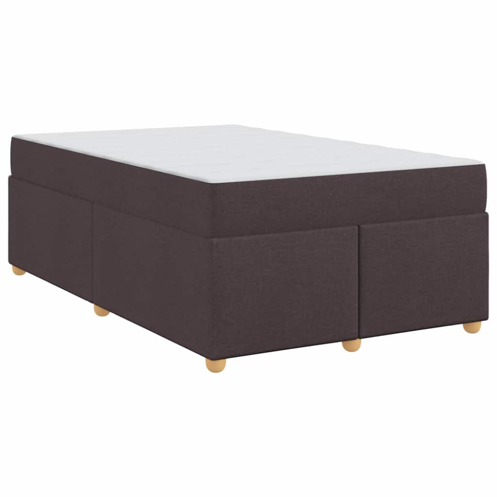 Produktbild för Sängram med madrass Mörkbrun 120 x 190 cm tyg