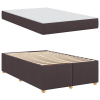 Produktbild för Sängram med madrass Mörkbrun 120 x 190 cm tyg