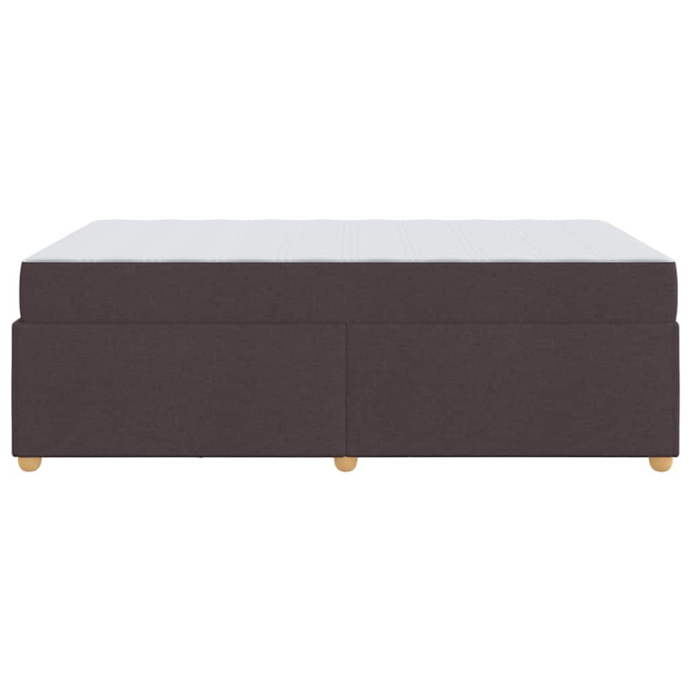 Produktbild för Sängram med madrass Mörkbrun 120 x 190 cm tyg