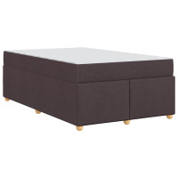 Produktbild för Sängram med madrass Mörkbrun 120 x 190 cm tyg