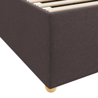 Produktbild för Sängram med madrass Mörkbrun 120 x 190 cm tyg