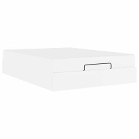 Produktbild för Sängram med madrass Övrigt 2 pcs Vit PVC