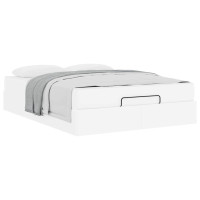 Produktbild för Sängram med madrass Övrigt 2 pcs Vit PVC