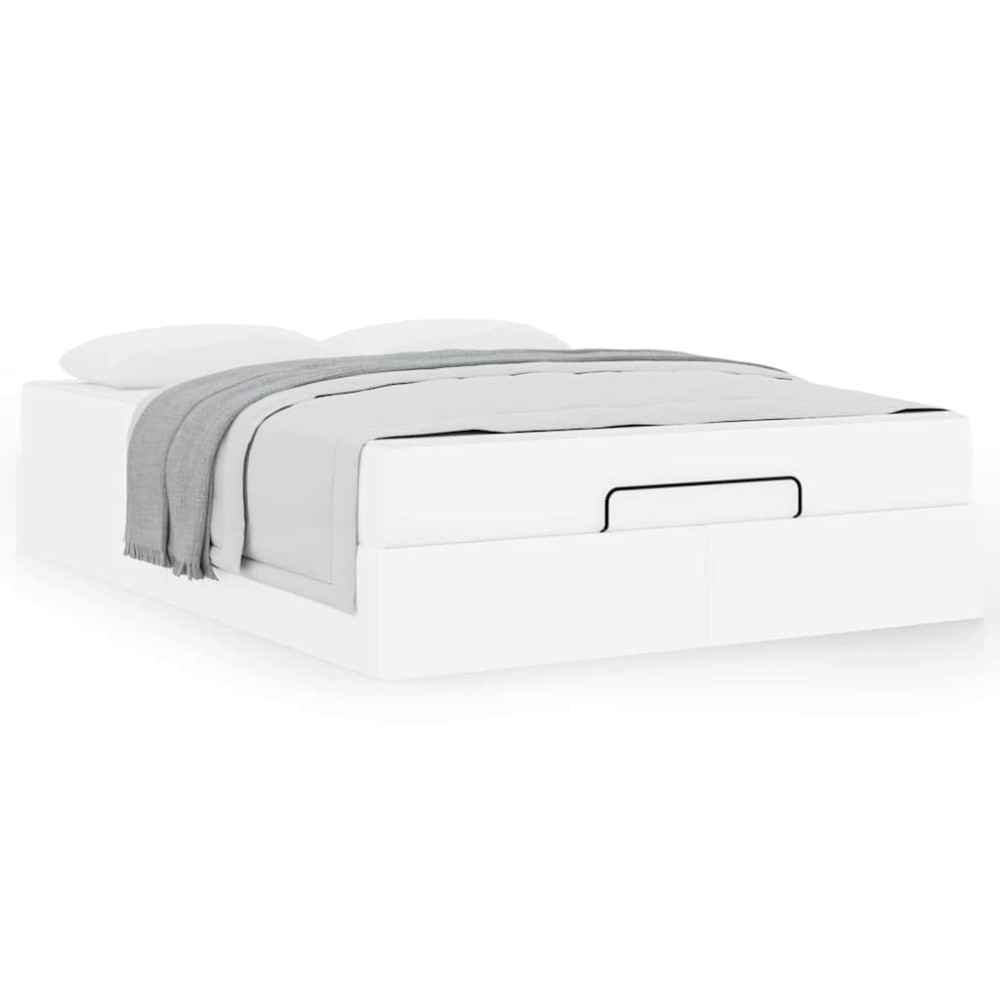 Produktbild för Sängram med madrass Övrigt 2 pcs Vit PVC