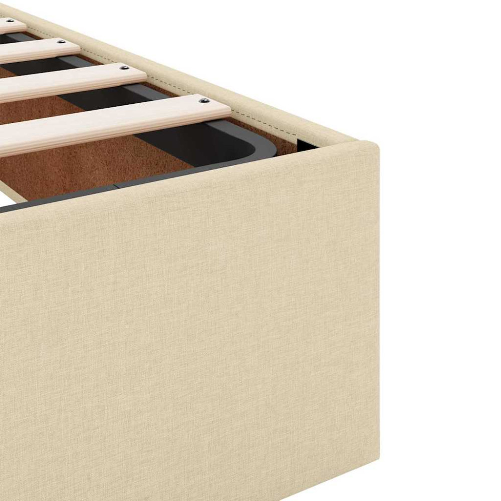 Produktbild för Sängram med madrass 2 pcs Kräm tyg