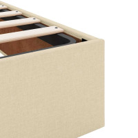 Produktbild för Sängram med madrass 2 pcs Kräm tyg