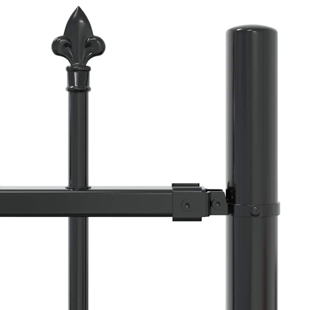 Produktbild för Trädgårdsstängsel Woerden 240 x 140 cm Pulverlackerad stål Grå