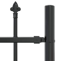 Produktbild för Trädgårdsstängsel Woerden 240 x 140 cm Pulverlackerad stål Grå