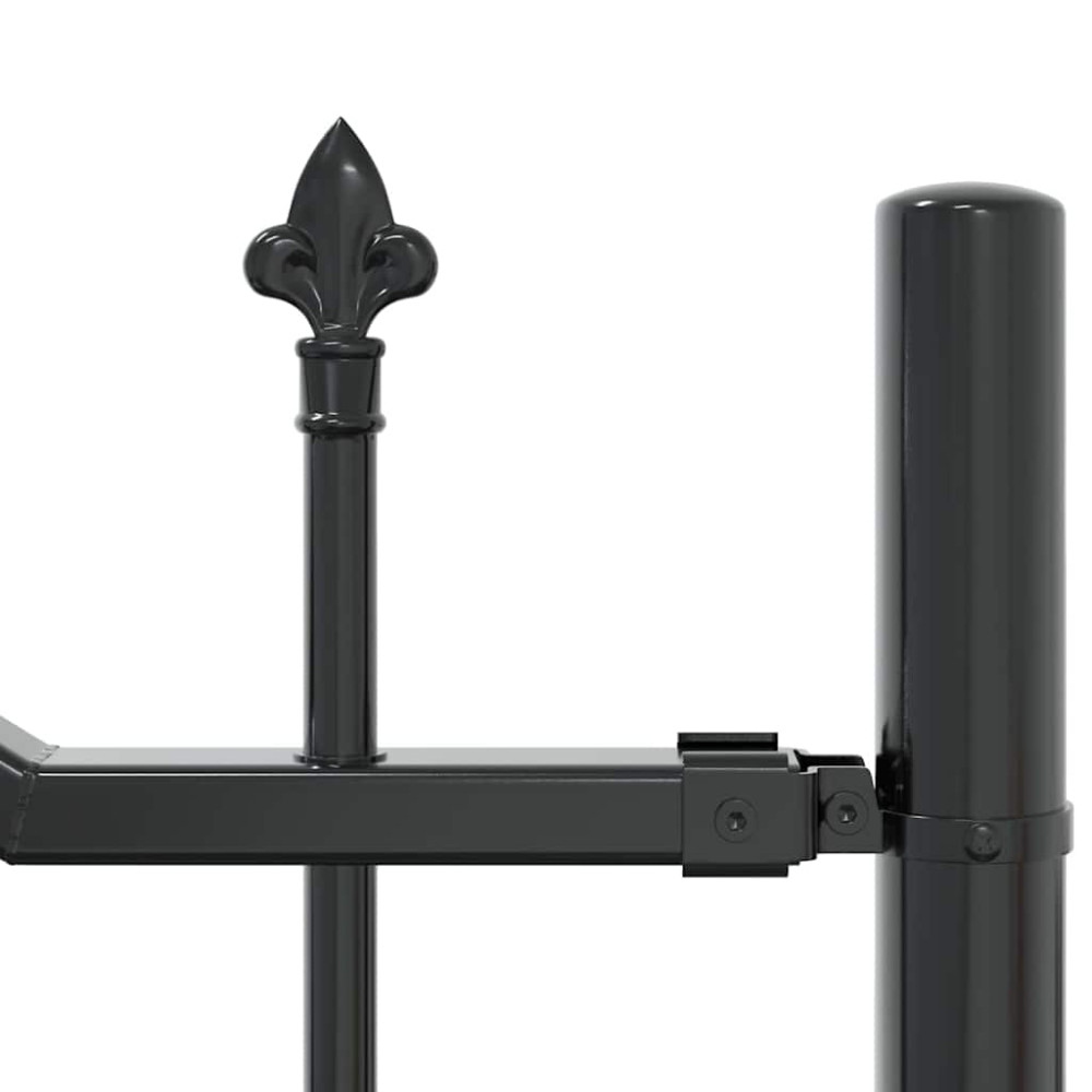 Produktbild för Trädgårdsstängsel Woerden 240 x 190 cm Pulverlackerad stål Grå