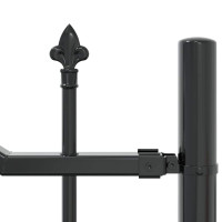 Produktbild för Trädgårdsstängsel Woerden 240 x 190 cm Pulverlackerad stål Grå