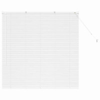 Produktbild för Persienner Vit 130 x 125 cm Aluminium