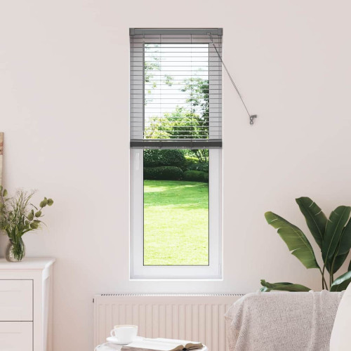 vidaXL Persienner Mörkgrå 130 x 50 cm Aluminium - Gardiner & Persienner