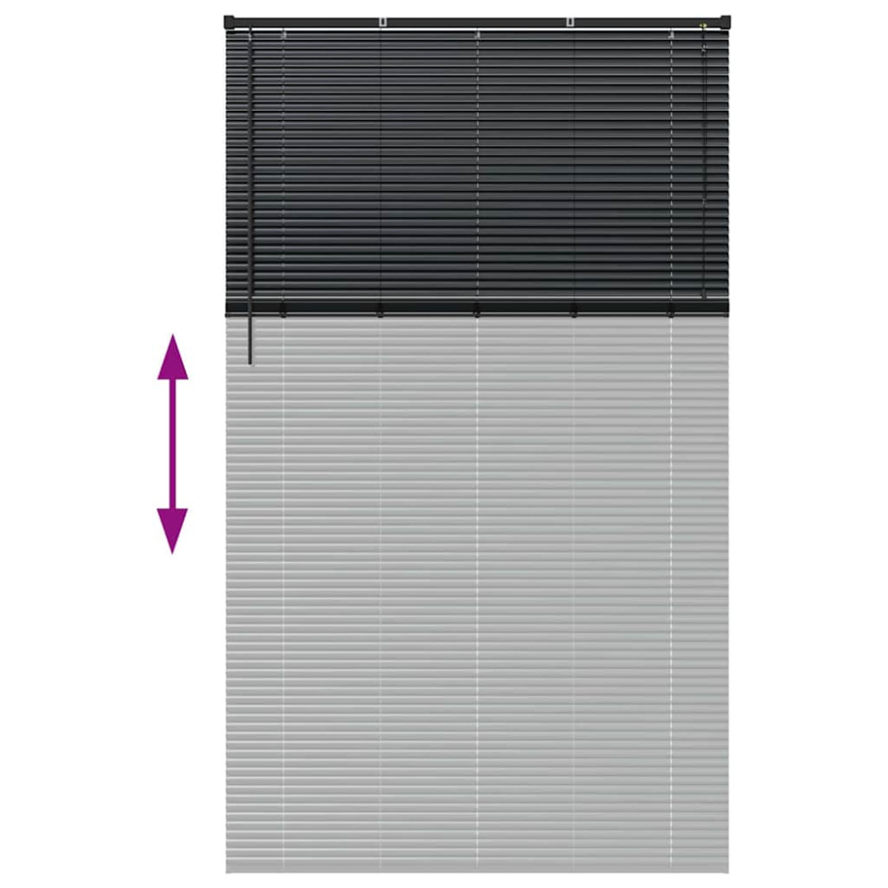 Produktbild för Persienner Svart 220 x 125 cm Aluminium