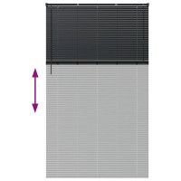 Produktbild för Persienner Svart 220 x 125 cm Aluminium