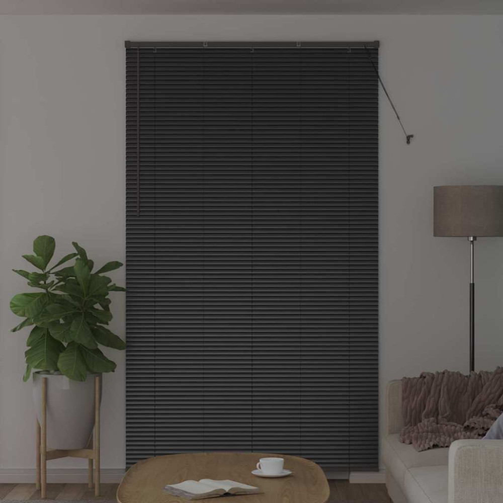 Produktbild för Persienner Svart 220 x 125 cm Aluminium