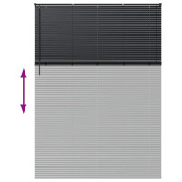 Produktbild för Persienner Svart 220 x 160 cm Aluminium