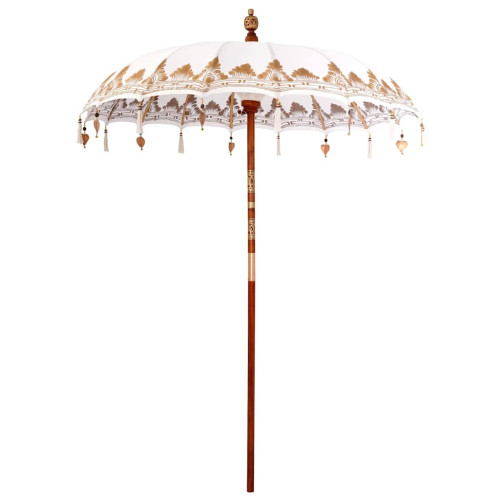 vidaXL Balinesisk Parasol Kräm 185 x 185 x 260 cm Bomull