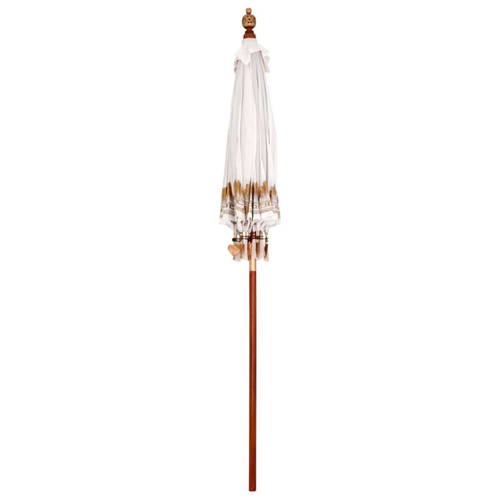 Produktbild för Balinesisk Parasol Kräm 185 x 185 x 260 cm Bomull
