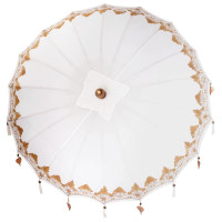 Produktbild för Balinesisk Parasol Kräm 185 x 185 x 260 cm Bomull