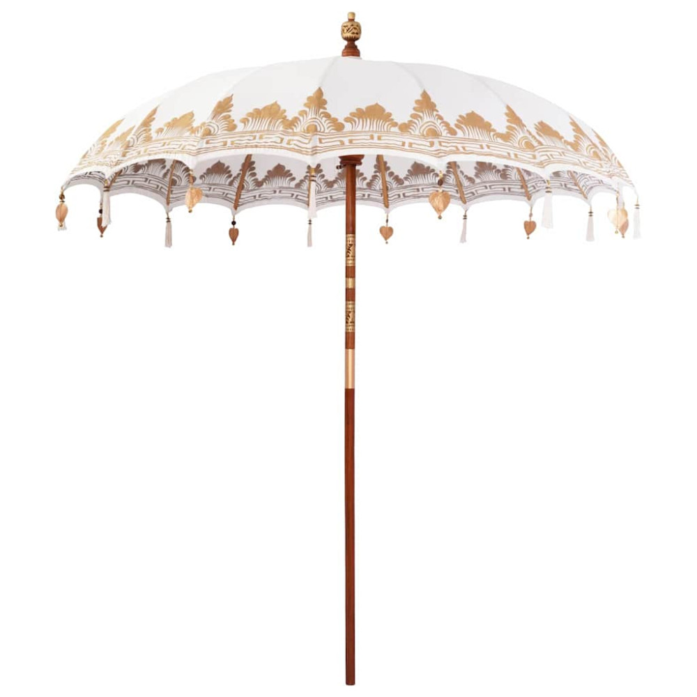 Produktbild för Balinesisk Parasol Kräm 215 x 215 x 260 cm Bomull